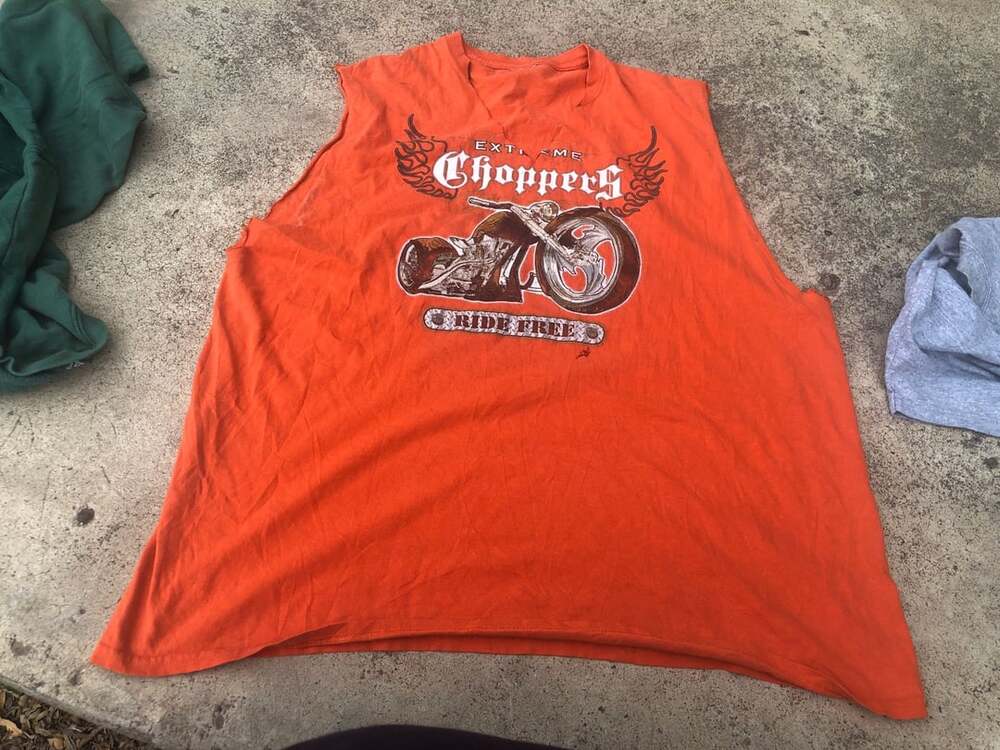 Orange Extreme Choppers sleeveless shirt #biker...